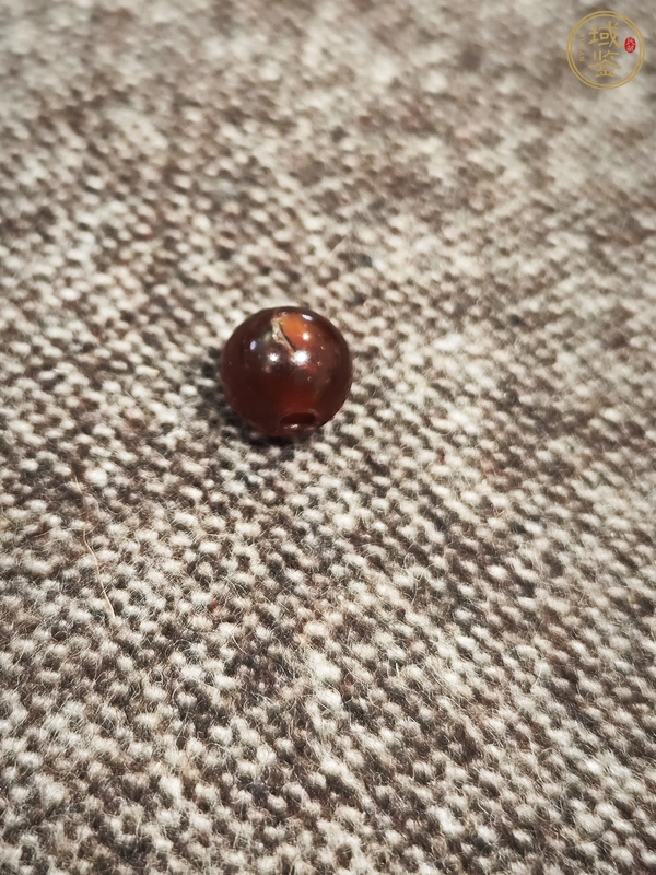 古玩玉器瑪瑙珠真品鑒賞圖