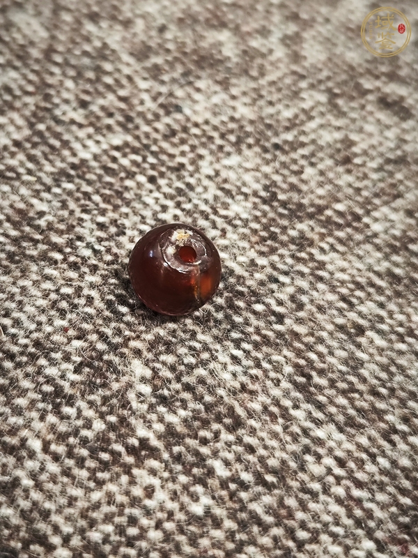 古玩玉器瑪瑙珠真品鑒賞圖