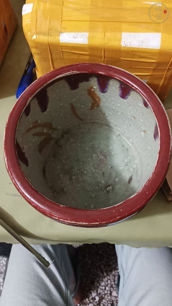 古玩陶瓷鈞紅釉香爐真品鑒賞圖