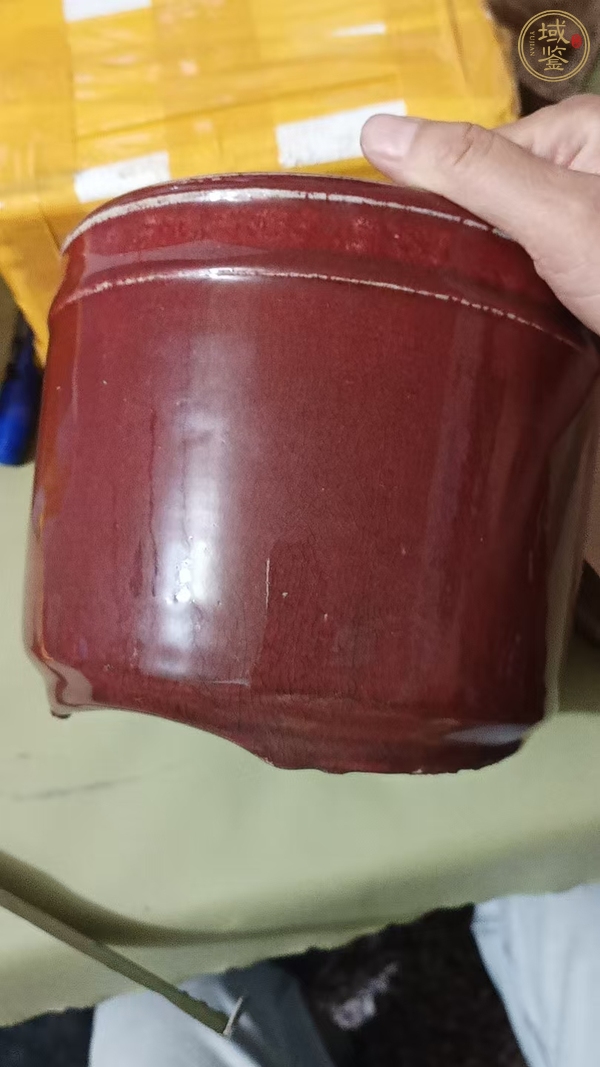 古玩陶瓷鈞紅釉香爐真品鑒賞圖