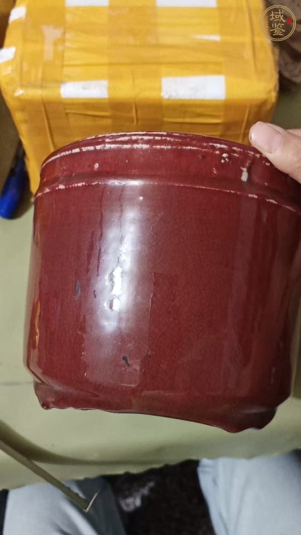 古玩陶瓷鈞紅釉香爐真品鑒賞圖