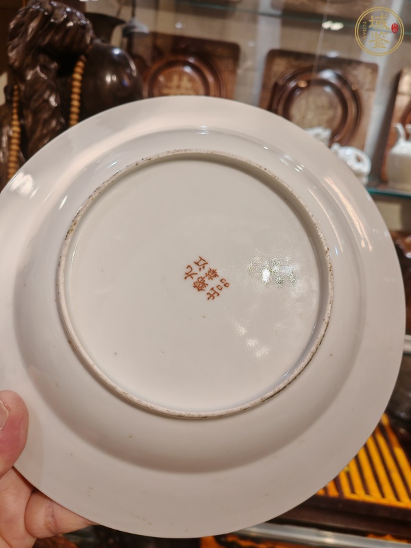 古玩陶瓷粉彩折腰盤真品鑒賞圖