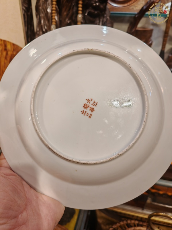 古玩粉彩折腰盤真品鑒賞圖