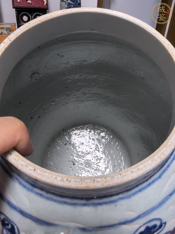 古玩陶瓷青花雙龍戲珠紋將軍罐真品鑒賞圖