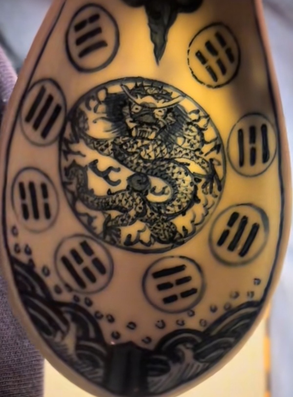 古玩陶瓷青花龍紋云鶴八卦勺拍賣，當(dāng)前價(jià)格30888元