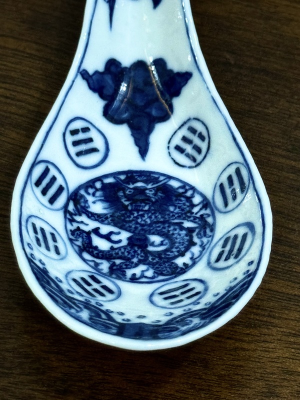 古玩陶瓷青花龍紋云鶴八卦勺拍賣,當(dāng)前價(jià)格18888元