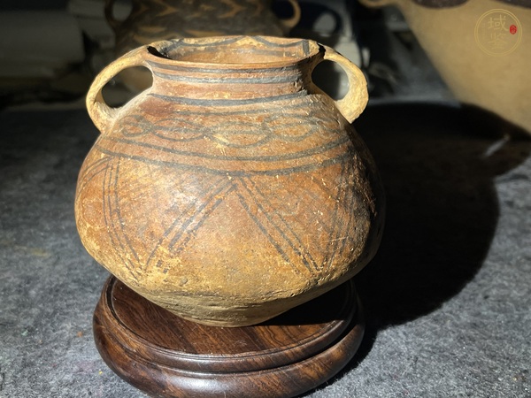 古玩馬家窯文化馬廠類型雙耳罐真品鑒賞圖