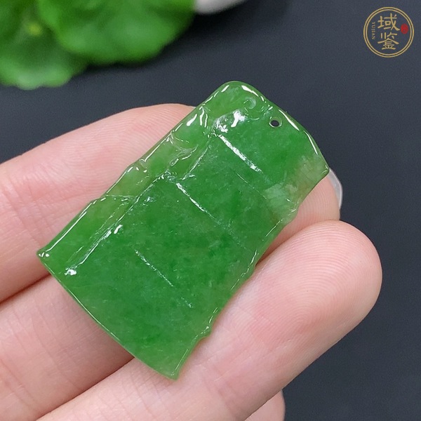 古玩玉器天然翡翠掛件真品鑒賞圖