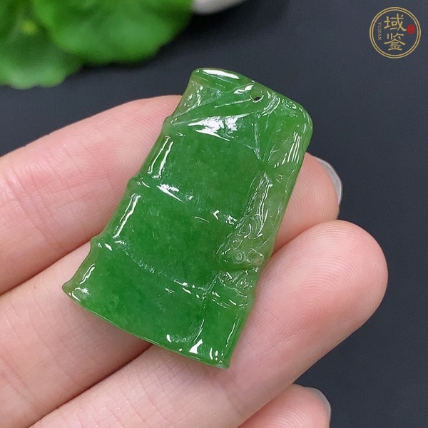 古玩玉器天然翡翠掛件真品鑒賞圖