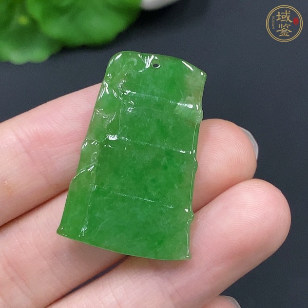 古玩玉器天然翡翠掛件真品鑒賞圖