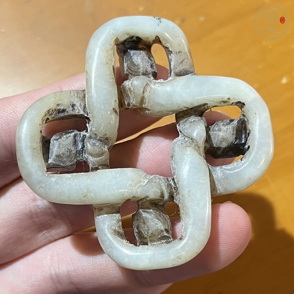 古玩玉器仿古絞結(jié)四螭龍佩真品鑒賞圖