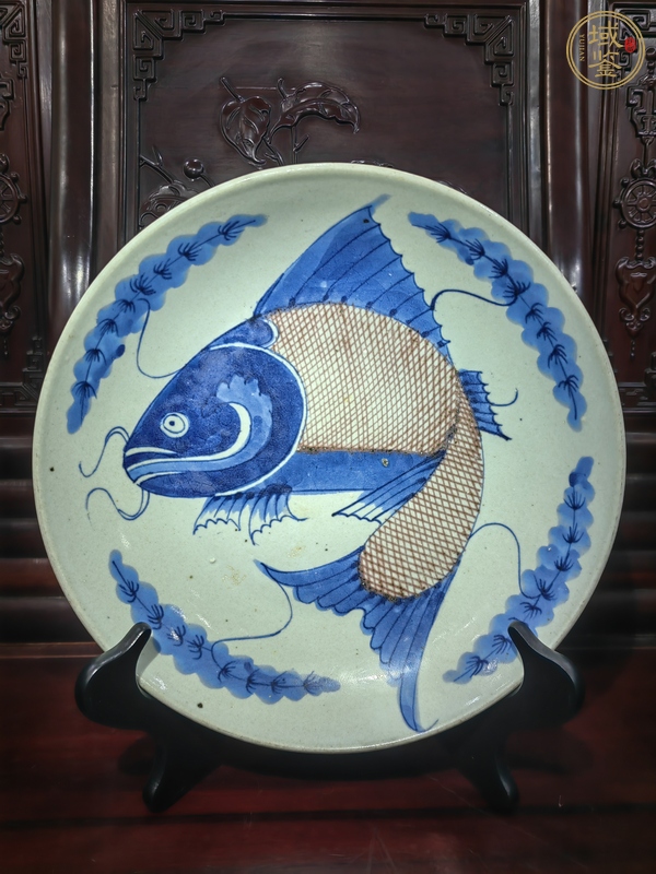 古玩魚盤真品鑒賞圖