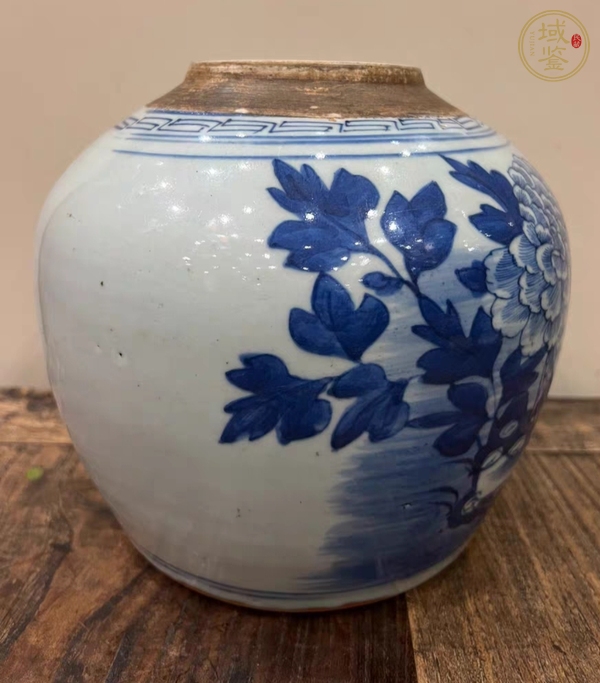 古玩牡丹紋青花罐真品鑒賞圖