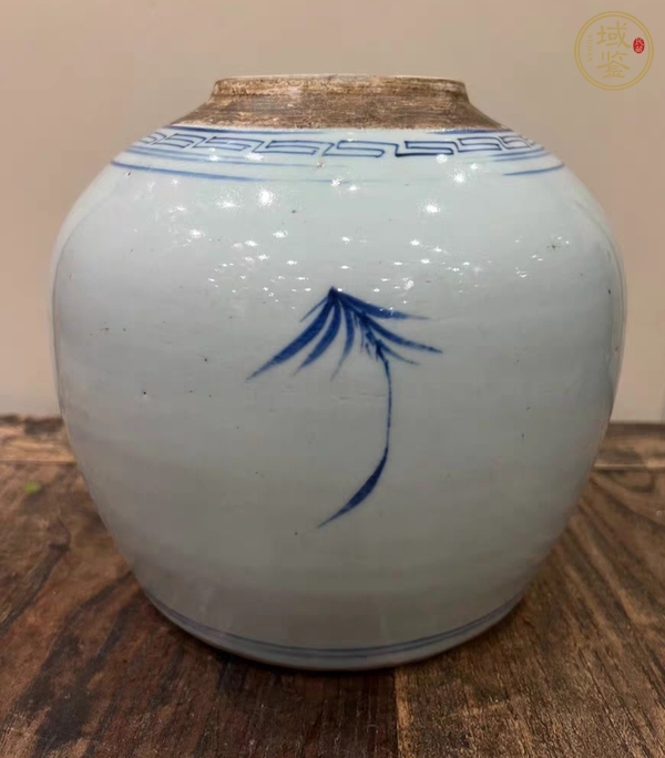 古玩陶瓷牡丹紋青花罐真品鑒賞圖