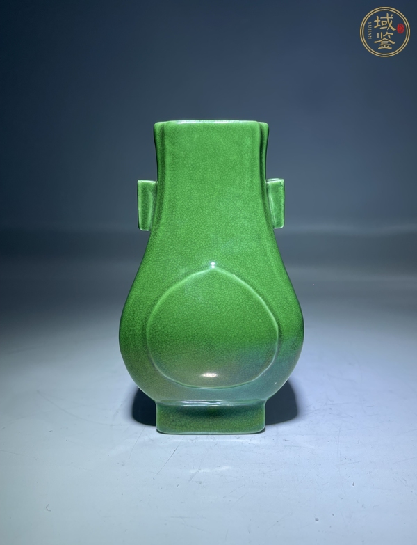 古玩綠哥釉琮式瓶真品鑒賞圖