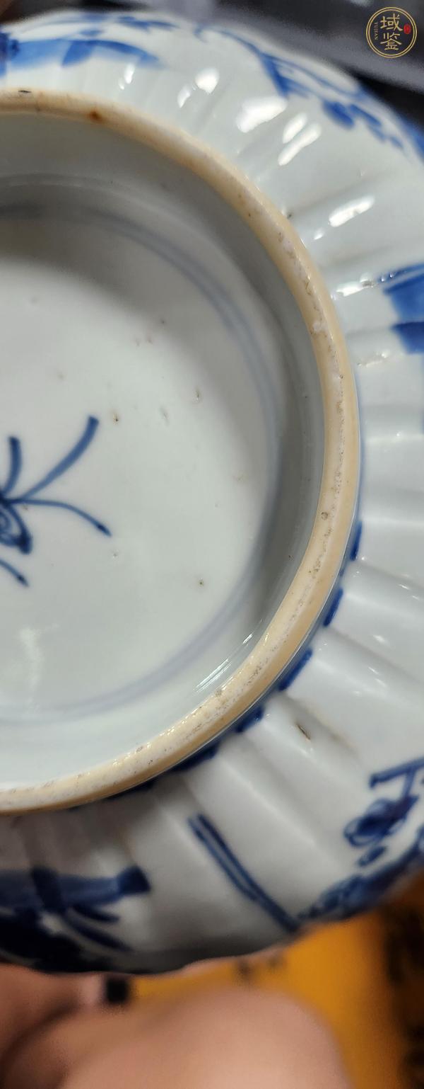 古玩陶瓷花卉紋青花碗真品鑒賞圖
