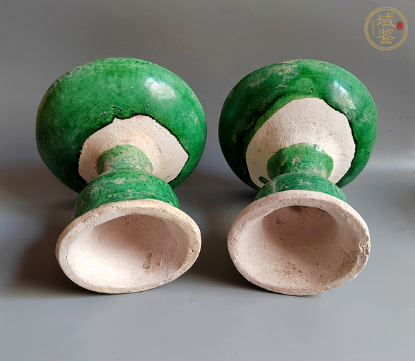 古玩陶瓷明三彩高足杯真品鑒賞圖