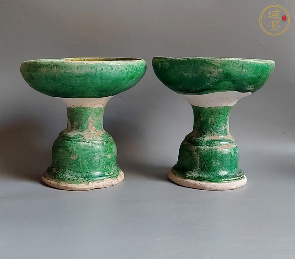 古玩陶瓷明三彩高足杯真品鑒賞圖
