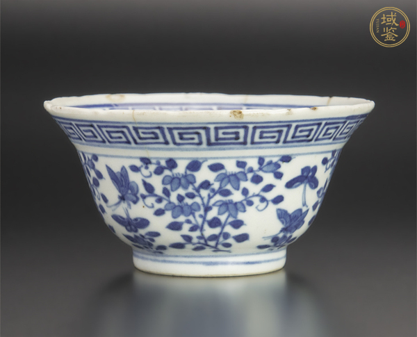 古玩陶瓷清光緒 青花花卉紋杯真品鑒賞圖