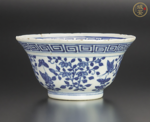 古玩陶瓷清光緒 青花花卉紋杯真品鑒賞圖