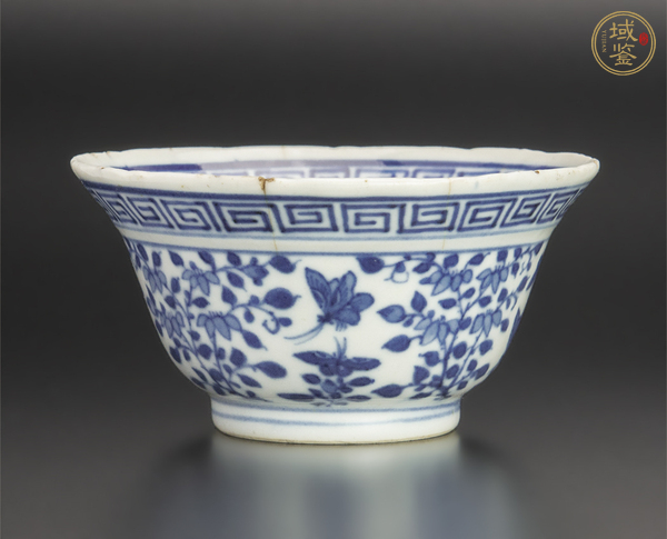 古玩陶瓷清光緒 青花花卉紋杯真品鑒賞圖