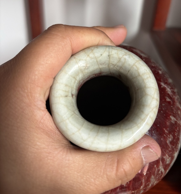 古玩陶瓷清中期 郎紅釉梅瓶拍賣,當前價格29888元