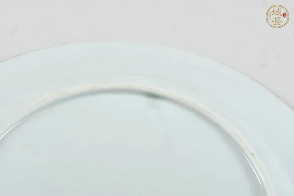 古玩陶瓷粉彩花鳥紋盤，模糊，偏老真品鑒賞圖