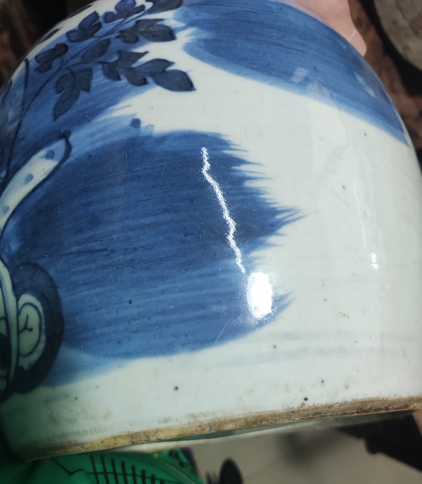 古玩陶瓷清中期花卉紋青花罐拍賣，當(dāng)前價(jià)格1588元