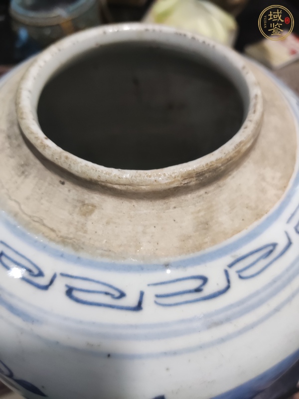 古玩陶瓷花卉紋青花罐真品鑒賞圖