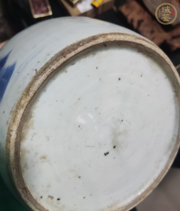 古玩陶瓷花卉紋青花罐真品鑒賞圖