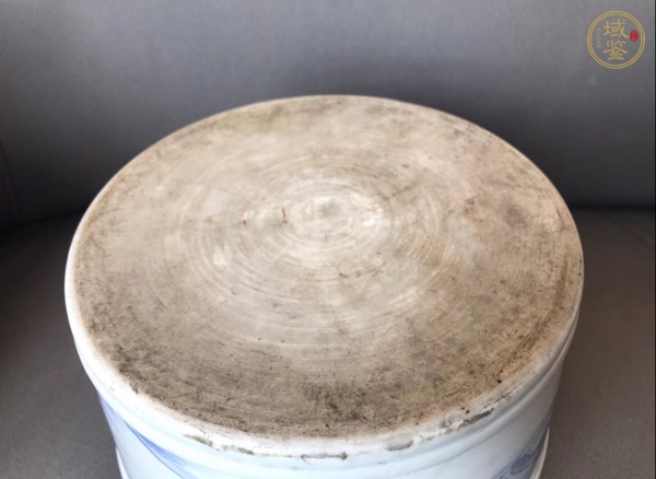 古玩陶瓷山水紋青花筆海真品鑒賞圖