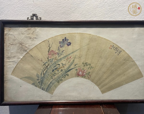 古玩字畫馬晉款扇面真品鑒賞圖