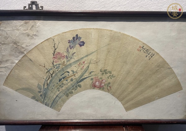 古玩字畫馬晉款扇面真品鑒賞圖