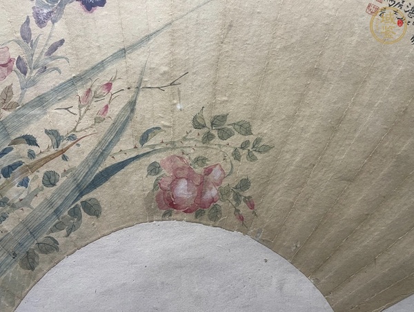 古玩字畫馬晉款扇面真品鑒賞圖