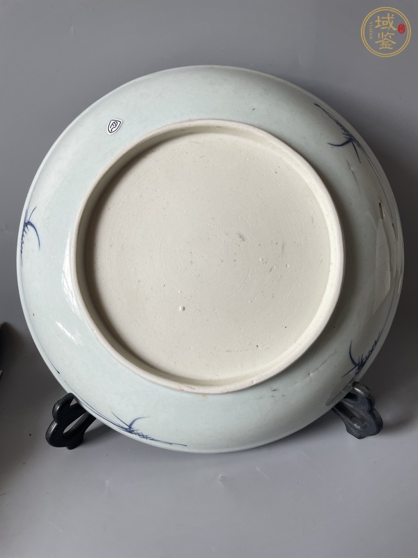 古玩陶瓷青花高士人物盤真品鑒賞圖