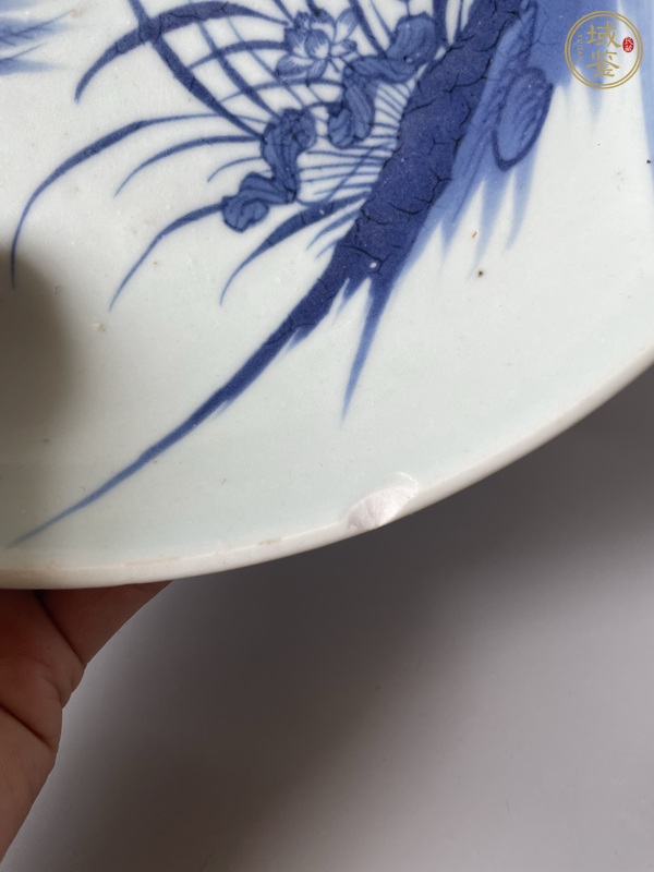 古玩陶瓷青花高士人物盤真品鑒賞圖