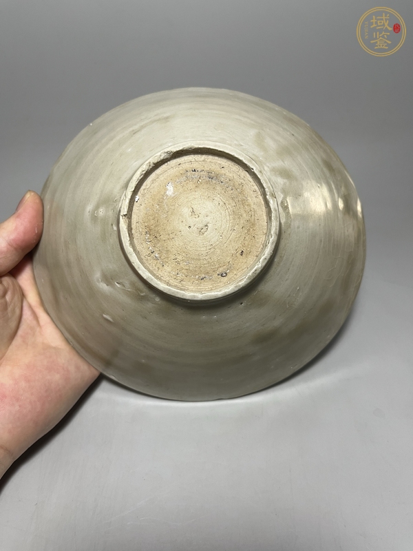 古玩陶瓷宋代 青釉六出筋斗笠碗真品鑒賞圖