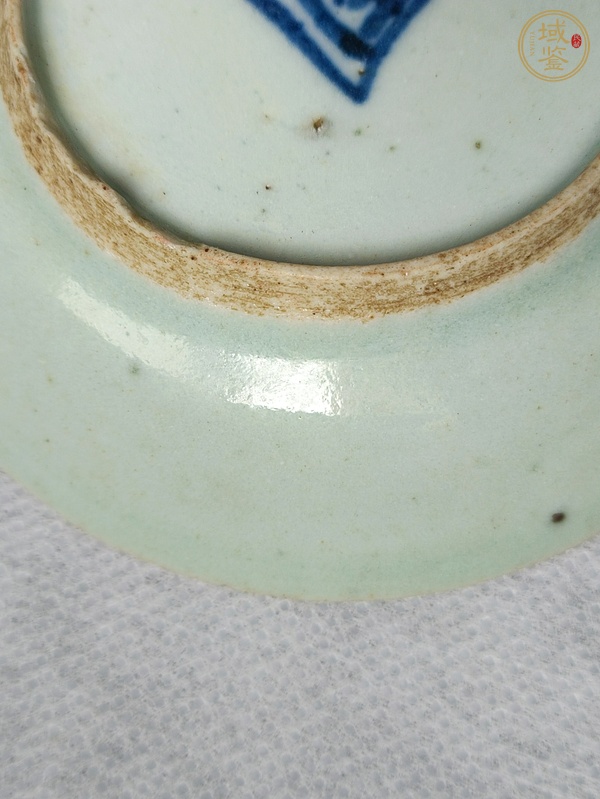 古玩陶瓷豆青釉盤真品鑒賞圖