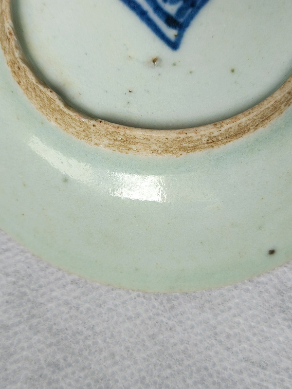 古玩陶瓷清中期豆青釉盤拍賣，當(dāng)前價(jià)格28元