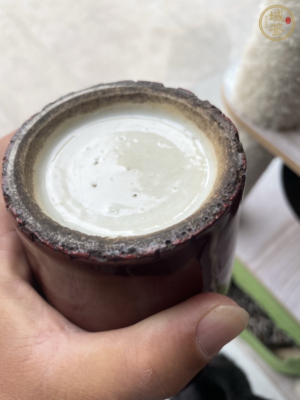 古玩陶瓷清中晚期 鈞紅釉瓶真品鑒賞圖