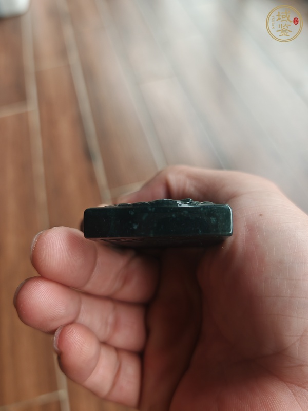 古玩玉器天然翡翠雕“財神牌”真品鑒賞圖