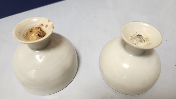 古玩陶瓷北宋湖田窯盞托一對拍賣，當(dāng)前價格40000元