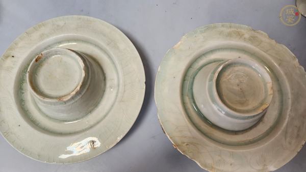 古玩陶瓷青白釉盞和托真品鑒賞圖