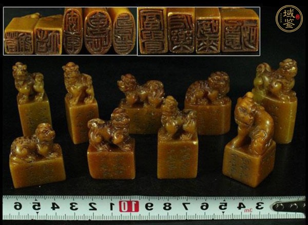 古玩雜項閑章一組真品鑒賞圖