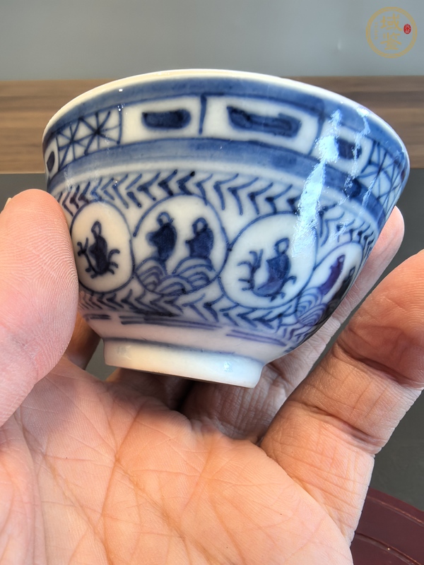 古玩陶瓷青花龍鳳紋杯真品鑒賞圖