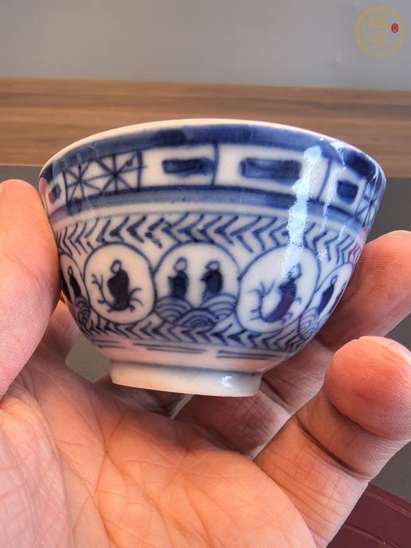 古玩陶瓷青花龍鳳紋杯真品鑒賞圖