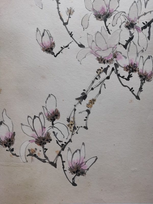 古玩字畫(huà)李苦禪大師入室弟子中央書(shū)畫(huà)院院士魏斗花卉拍賣(mài)，當(dāng)前價(jià)格899元