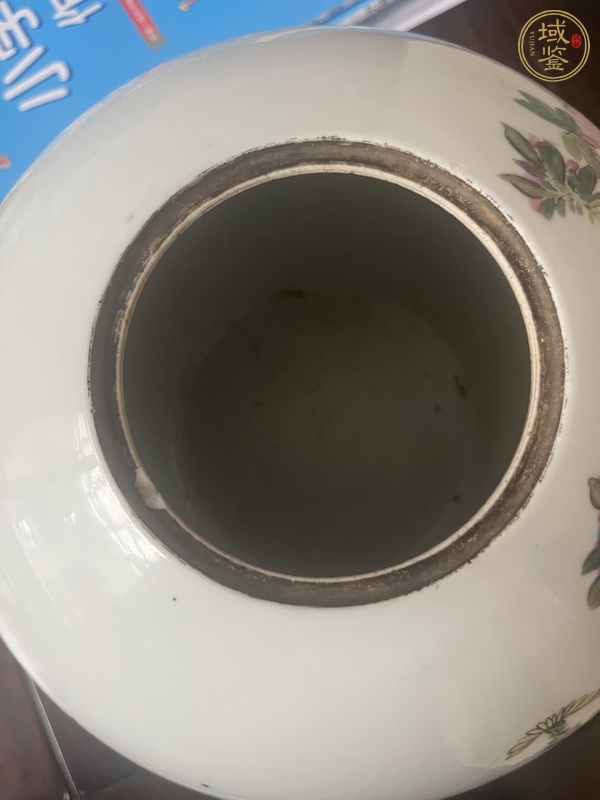 古玩陶瓷清晚期 淺絳博古名家戴裕成西瓜罐真品鑒賞圖