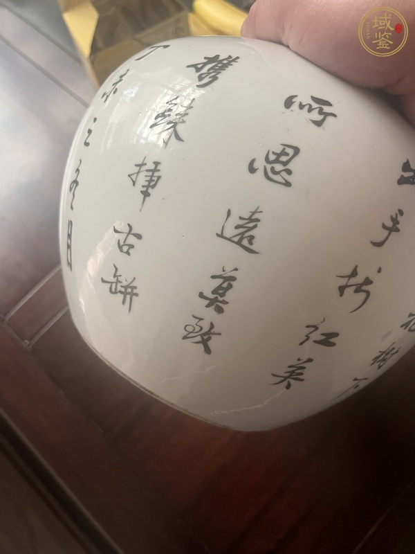 古玩陶瓷清晚期 淺絳博古名家戴裕成西瓜罐真品鑒賞圖