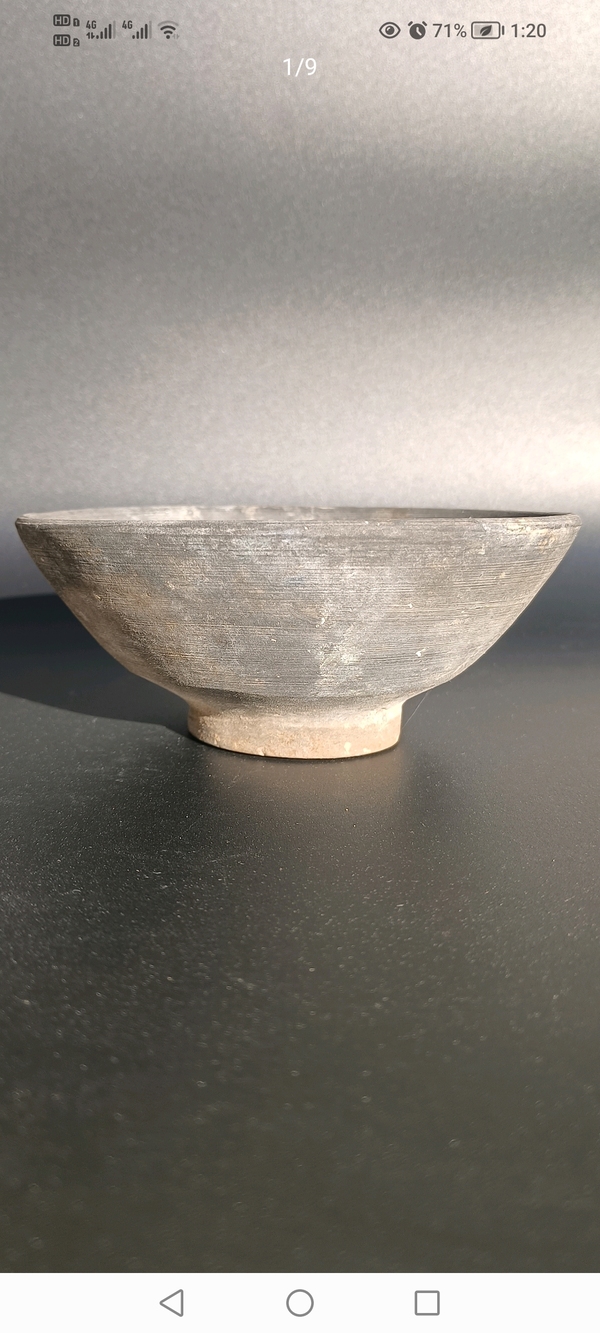 古玩轉賣元～灰陶茶盞拍賣，當前價格3390元
